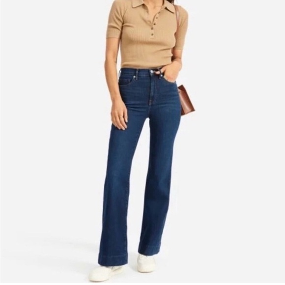 Everlane The High-Rise Flare Jean hemmed 30” inseam - Picture 1 of 13